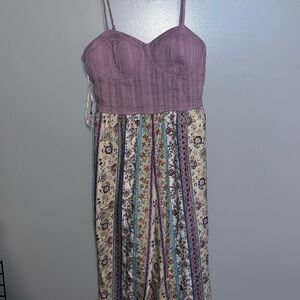 Floral Purple Jumpsuit
